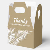 Ballotins Boîtes de faveurs de fête avec des palmiers blancs (Ouvert)