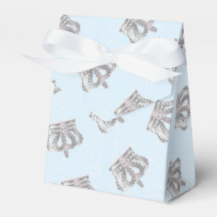 Ballotins Boîtes de faveurs de fête Couronne Vintage Bleue d