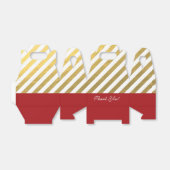 Ballotins Boîtes de faveurs de fête de Noël rayées rouge et (Déplié)