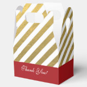 Ballotins Boîtes de faveurs de fête de Noël rayées rouge et (Ouvert)