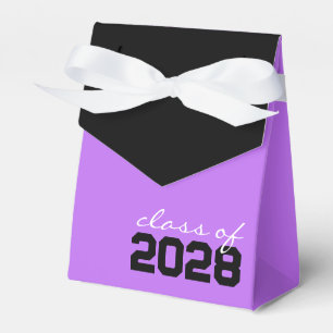 Ballotins Boîtes de faveurs de graduation Violet & Noir