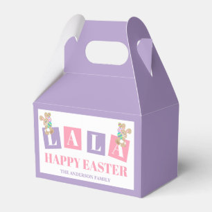 Ballotins Boîtes de faveurs de lapin de Pâques La La