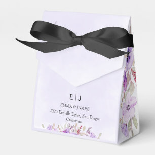 Ballotins Boîtes de Faveurs de Mariage Florales Violettes