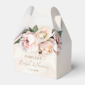 Ballotins Boîtes de Faveurs de Mariage Jardin Floral Rose (Arrière)