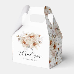 Ballotins Boîtes de faveurs de pivoines en fleurs