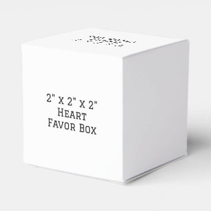 Ballotins Boîtes de faveurs en forme de cœur de 2" x 2" x 2"