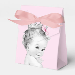 Ballotins Boîtes de faveurs pour Baby Shower Princesse Rose