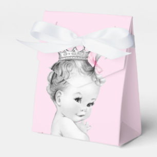 Ballotins Boîtes de faveurs pour Baby Shower Princesse Rose