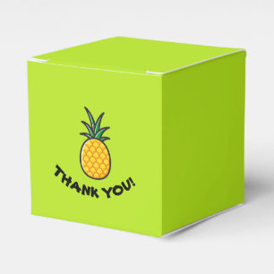 Ballotins Boîtes de faveurs tropicales personnalisées Ananas