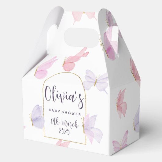 Ballotins Boîtes de fête sur le thème du papillon (Recto)