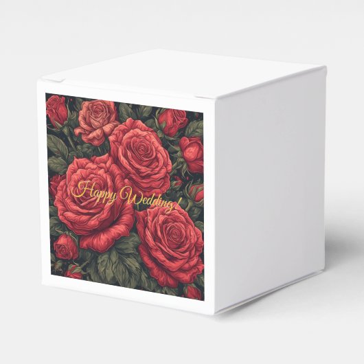 Ballotins Boîtes de mariage personnalisées - Design floral (Verso)