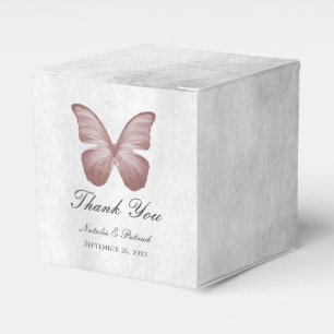 Ballotins Boîtes de mariage rose papillon