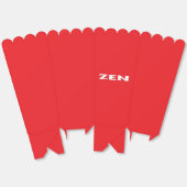 Ballotins Boîtes de pop-corn blanc zen (Déplié)