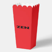 Ballotins Boîtes de pop-corn noir Zen (Recto)
