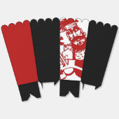 Ballotins Boîtes de pop-corn rouge blanc (Déplié)