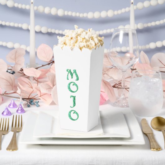 Ballotins Boîtes de pop-corn vert mojo (Mariage)