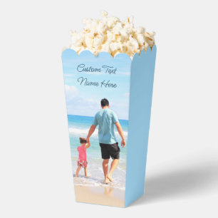 Ballotins Boîtes de Popcorn avec Photo Personnalisée Texte