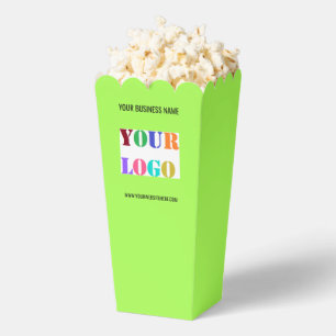 Ballotins Boîtes de Popcorn Personnalisées avec Texte de Log