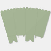 Ballotins Boîtes de Popcorn Vert Sauge Simple (Déplié)