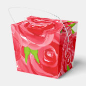 Ballotins Boîtes de take-out à fleurs Roses rouges à l'aquar (Arrière)