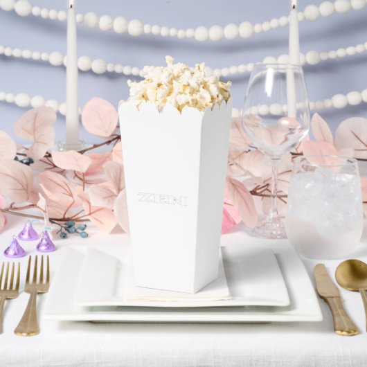 Ballotins Boîtes pop-corn Zen blanc (Mariage)