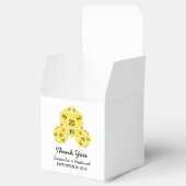 Ballotins Boîtes préférées de mariage de dés D20 Jaune (Ouvert)