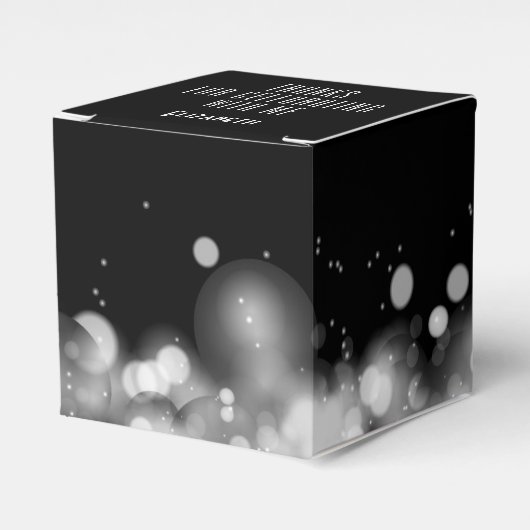 Ballotins Bokeh noir et blanc personnalisé (Verso)