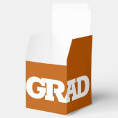 Ballotins Bold GRAD White sur Burnt Orange Graduation Party (Ouvert)