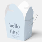 Ballotins Bold Soft Blue Moderne Anniversaire 50 Ans Personn (Ouvert)