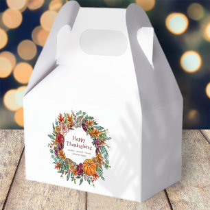 Ballotins bon thanksgiving Aquarelle Chute Citrouille Wreath