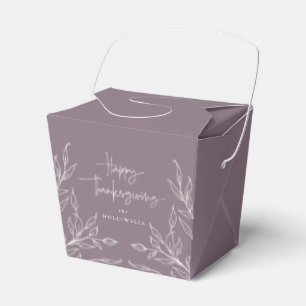 Ballotins Bon thanksgiving Motif Mauve Leaf