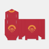 Ballotins Bon thanksgiving Yellows Red Ajouter Nom et année (Déplié)