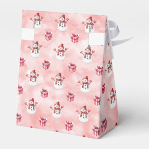 Ballotins Bonhomme de neige rose Hiver