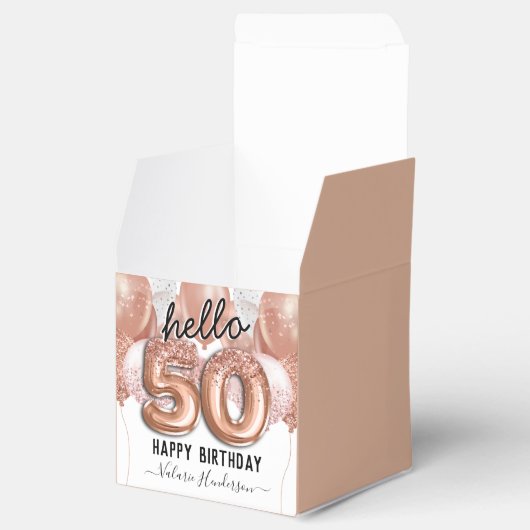 Ballotins Bonjour 50 Parties scintillant roses Ballons d'ann (Ouvert)