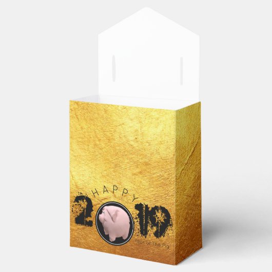 Ballotins Bonne année PIg 2019 Ballotin d'or 3D original 1T (Ouvert)