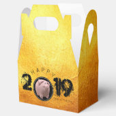 Ballotins Bonne année PIg 2019 Ballotin d'or 3D original 2 (Ouvert)