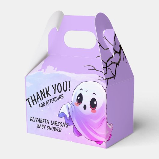 Ballotins Boo Baby shower Halloween violet à thème mignon fê (Arrière)