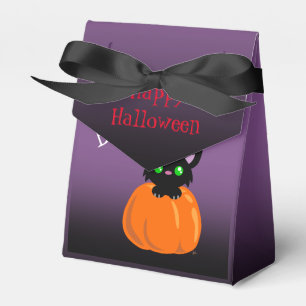 Ballotins BOO ! Chat dans un Ballotin Citrouille d'Halloween