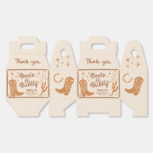 Ballotins Boots et Bubbly Boîte de Faveurs de Mariage Wester (Déplié)