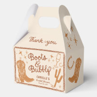 Boots et Bulles Boîte de Faveur de Mariage Occiden