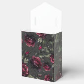 Ballotins Bordeaux Red Roses Shadowy Grey Floral Mariage (Ouvert)