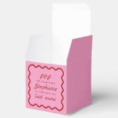 Ballotins Bordure ondulée rose et rouge Pop le Champagne (Ouvert)