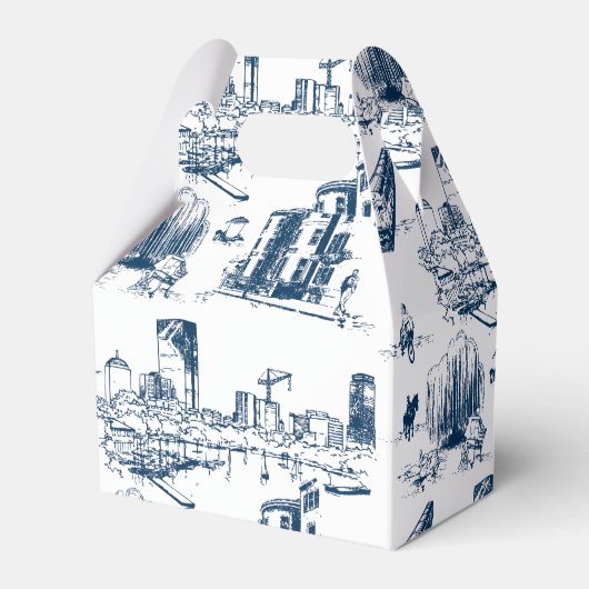 Ballotins Boston Toile Navy (Verso)