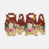 Ballotins Botanique Bourgogne Élégant Ballotin de mariage (Déplié)