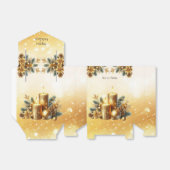 Ballotins Bougies d'or boîte cadeau de Noël (Déplié)