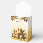 Ballotins Bougies d'or boîte cadeau de Noël (Ouvert)