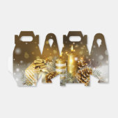 Ballotins Bougies d'or Noël Élégant vacances (Déplié)