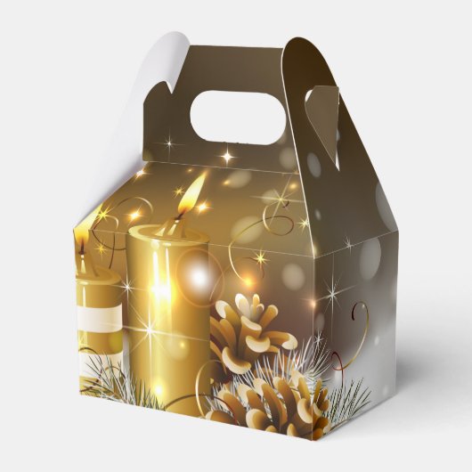 Ballotins Bougies d'or Noël Élégant vacances (Verso)