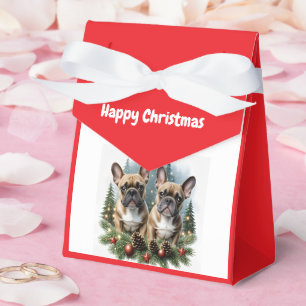 Ballotins Bouledogue français Couronne de Noël Bouledogue