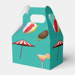 Ballotins Boules de plage, crème glacée et cocktail vert